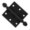 Embassy 3 x 3 Solid Brass Hinge, Flat Black Finish with Acorn Tips 3030US19AA-1 - alternate 1